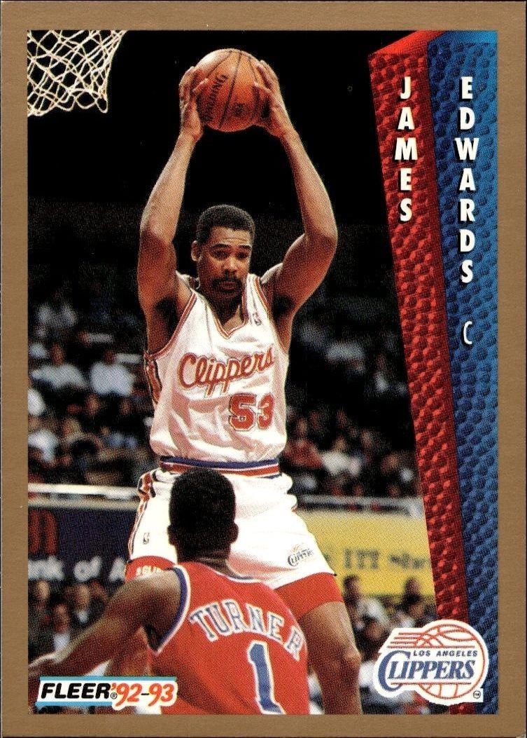 James Edwards 1992 Fleer James Edwards #98 basketball trading card front