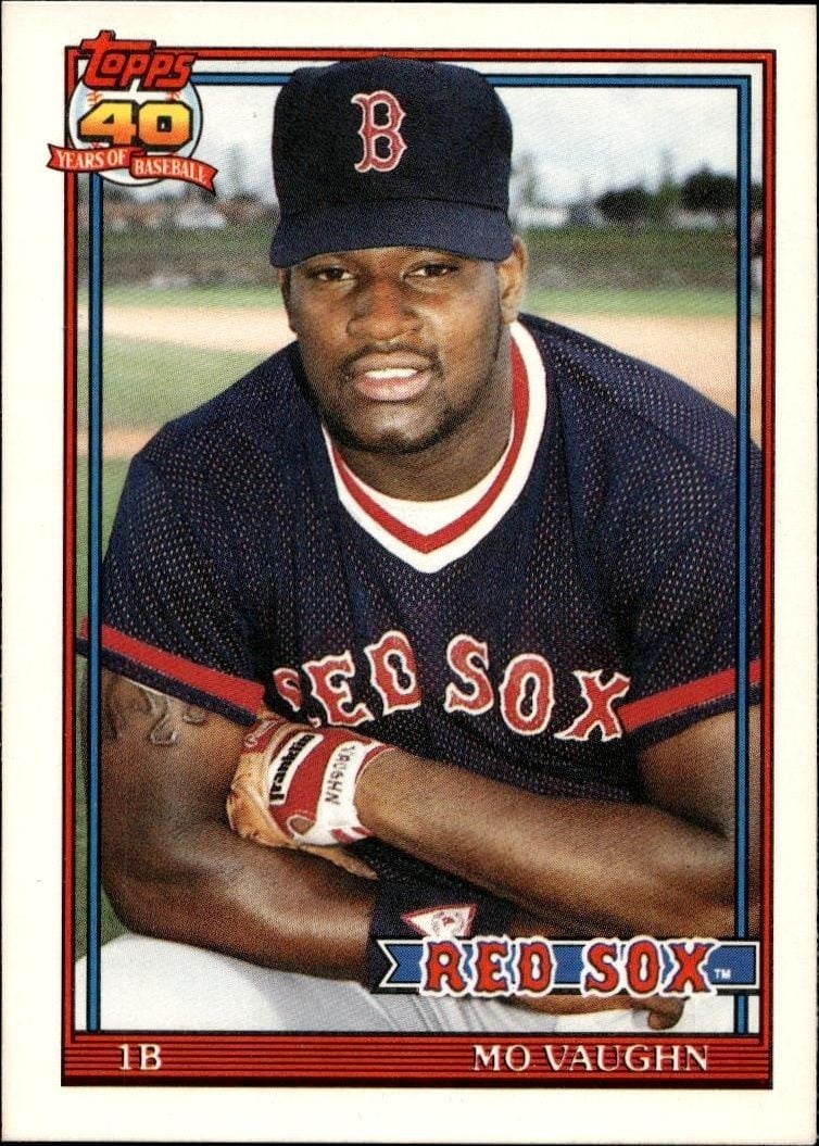 1991 Topps Traded Mo Vaughn #123T trading card