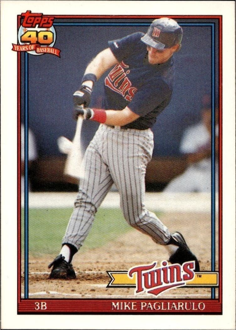 1991 Topps Traded Mike Pagliarulo #87T trading card