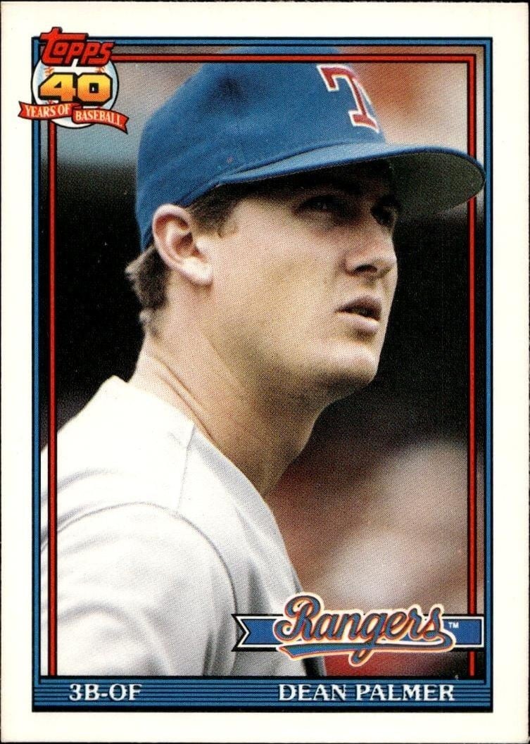1991 Topps Traded Dean Palmer #88T trading card