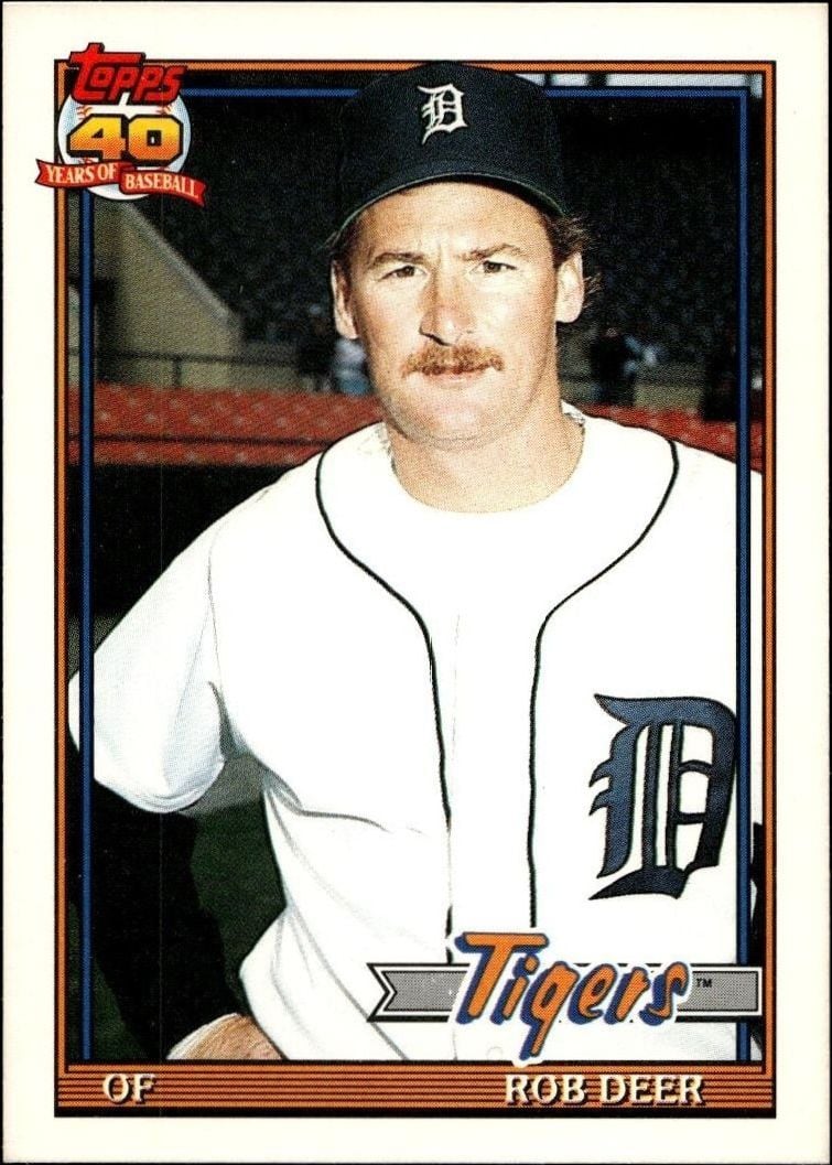 1991 Topps Traded Rob Deer #30T trading card