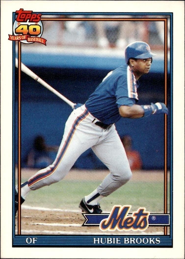 1991 Topps Traded Hubie Brooks #14T trading card