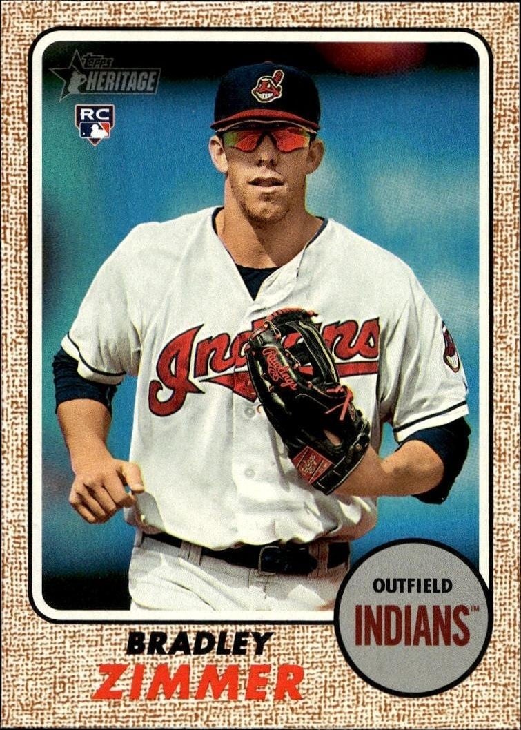 2017 Topps Heritage High Number Bradley Zimmer #576 trading card