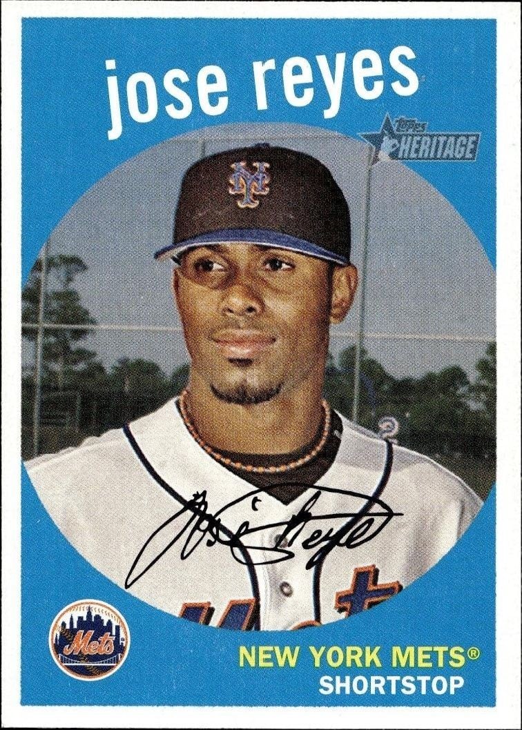 2008 Topps Heritage Jose Reyes #299 trading card