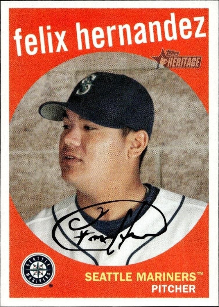 2008 Topps Heritage Felix Hernandez #24 trading card