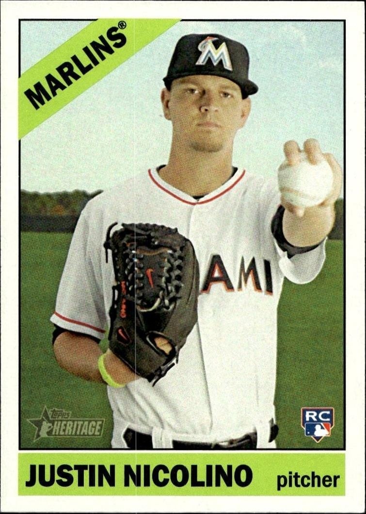 2015 Topps Heritage High Number Justin Nicolino #510 trading card