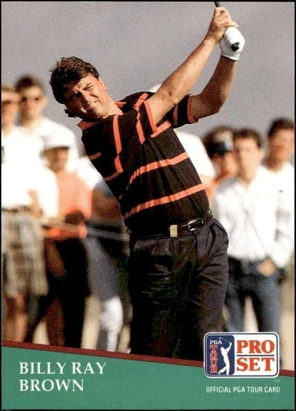 1991 Pro Set Pga Tour Billy Ray Brown #157 golf trading card front