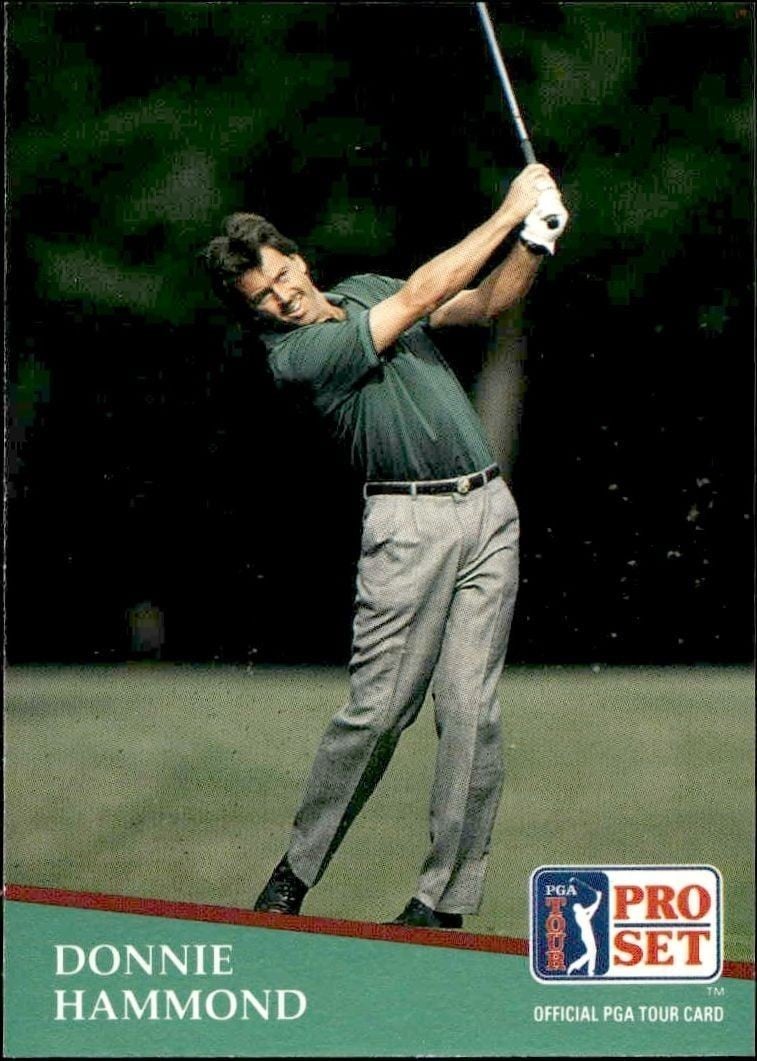 1991 Pro Set Pga Tour Donnie Hammond #30 golf trading card front