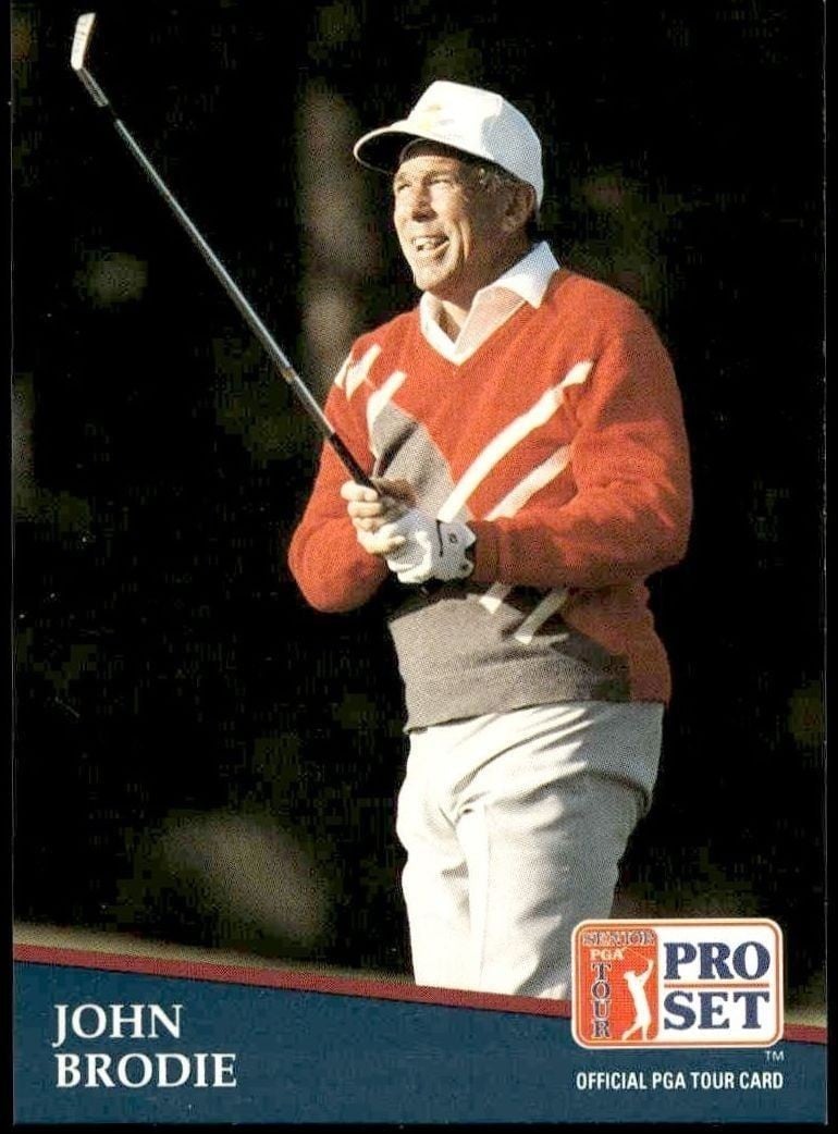 1991 Pro-Set PGA Tour John Brodie #256 trading card