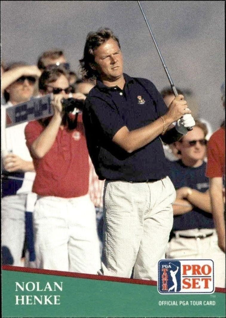 1991 Pro-Set PGA Tour Nolan Henke #62 trading card