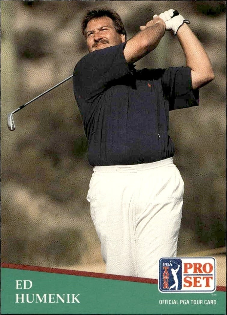 Ed Humenik 1991 Pro Set Pga Tour #175 Golf Trading Card - Front 1991 Pro Set Pga Tour Ed Humenik #175 golf trading card front