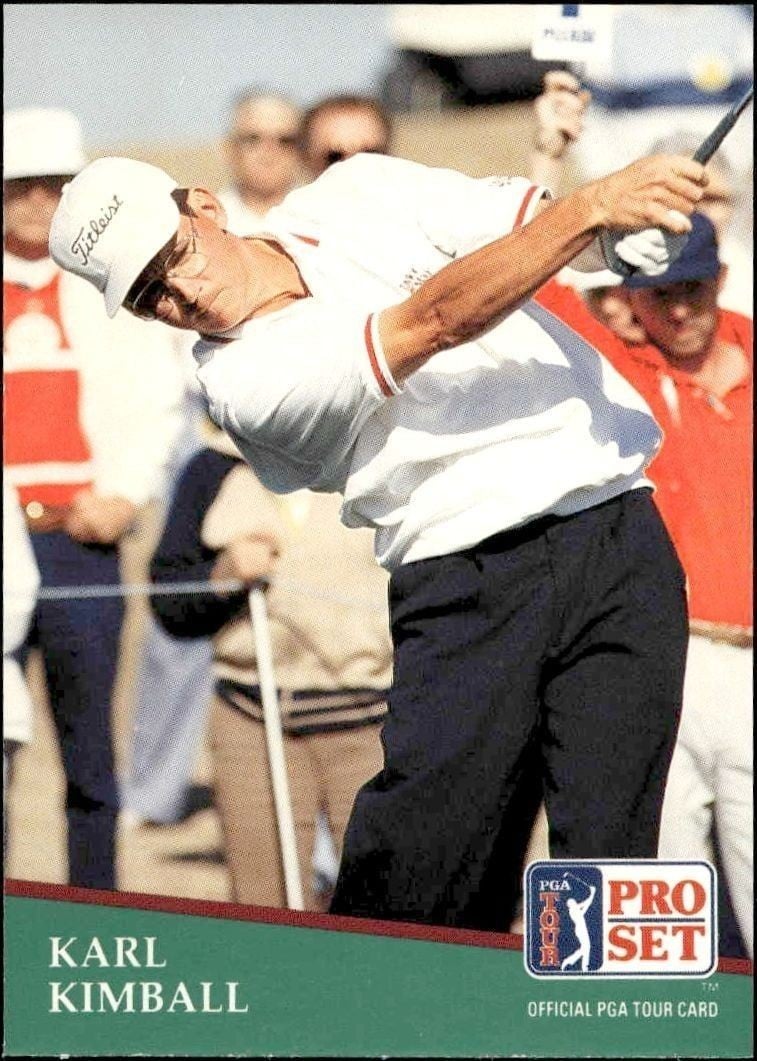 1991 Pro Set Pga Tour Karl Kimball #143 golf trading card front