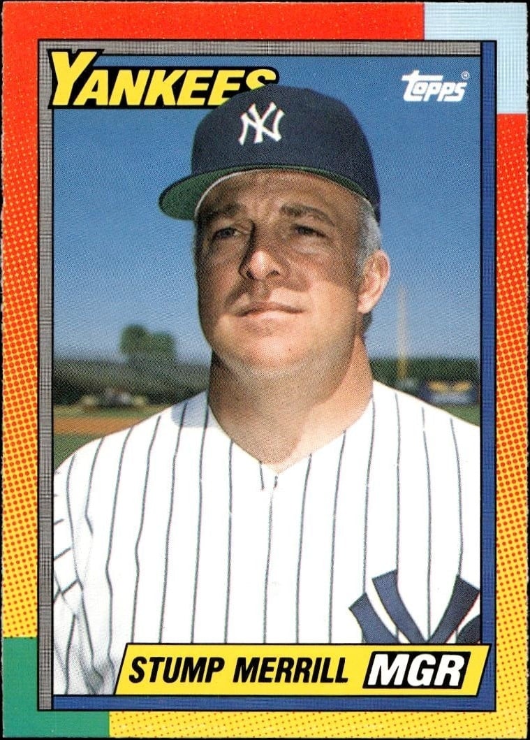 1990 Topps Traded Stump Merrill #74T trading card
