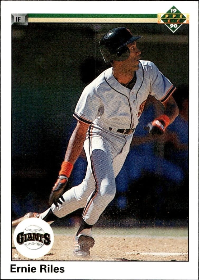 1990 Upper-Deck Low Number Ernie Riles #378 trading card