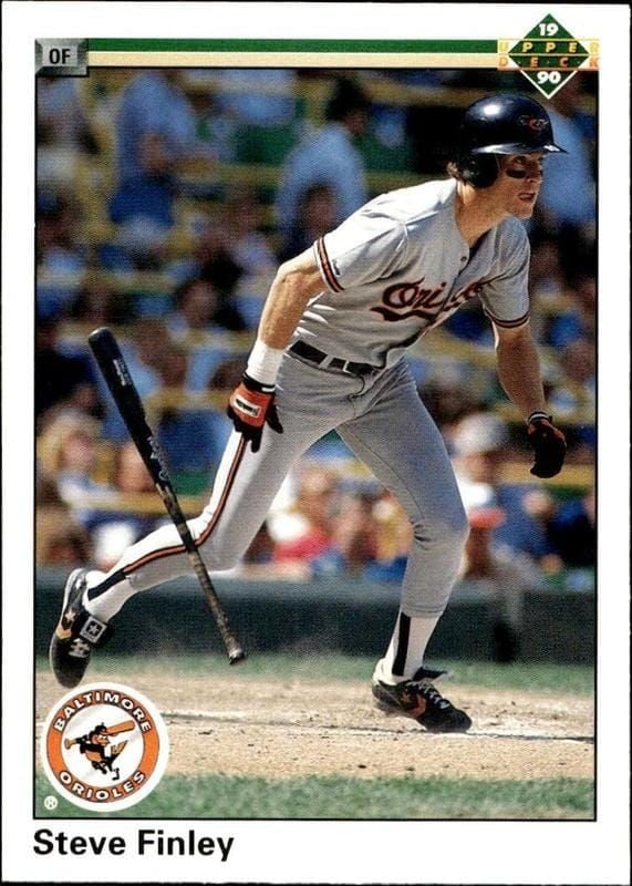 1990 Upper-Deck Low Number Steve Finley #602 trading card