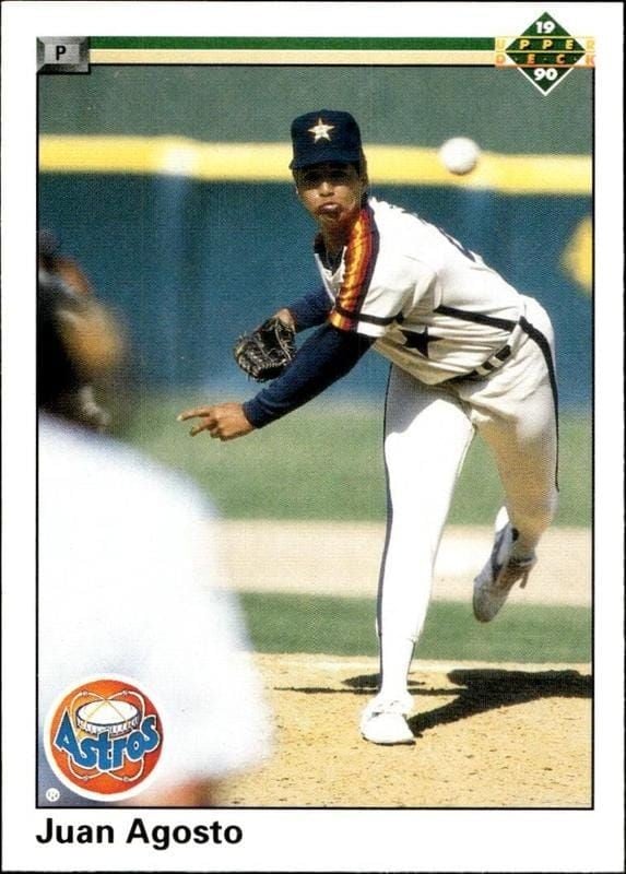1990 Upper-Deck Low Number Juan Agosto #450 trading card