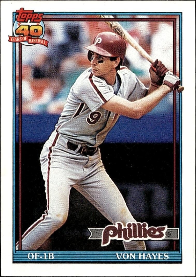 1991 Topps Von Hayes #15 trading card