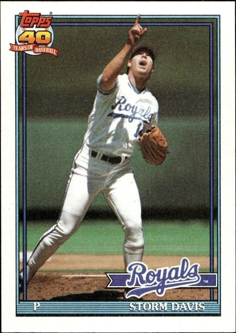 1991 Topps Storm Davis #22 trading card