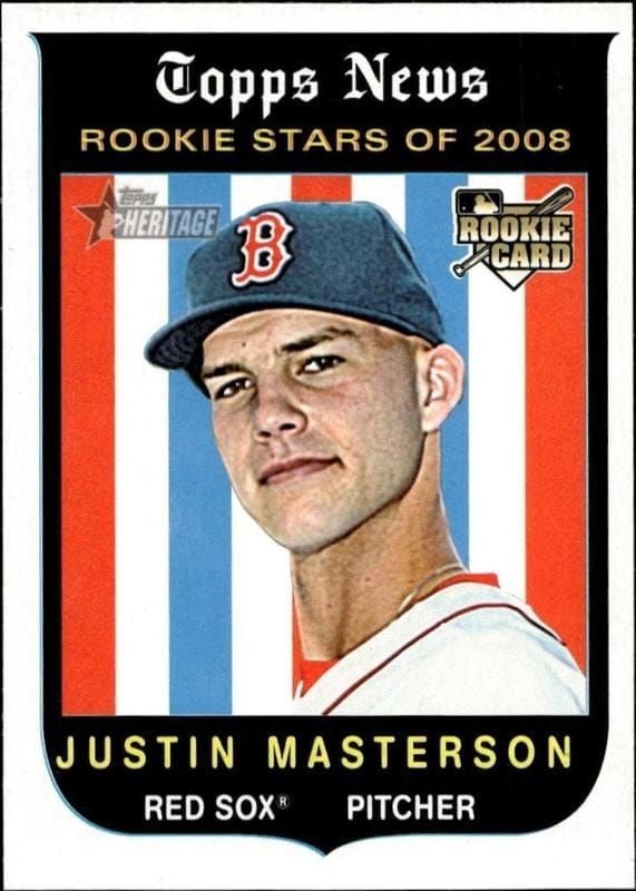 2008 Topps Heritage High Number Justin Masterson #545 trading card
