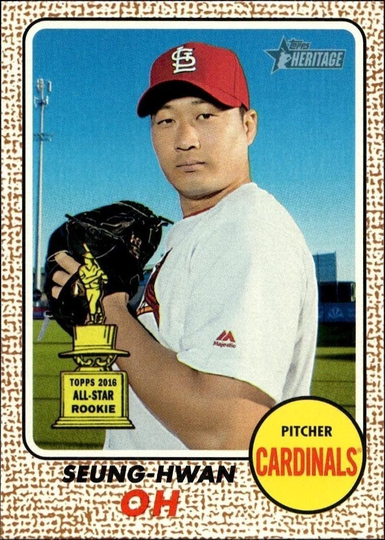 2017 Topps Heritage Seung-Hwan Oh #108 trading card