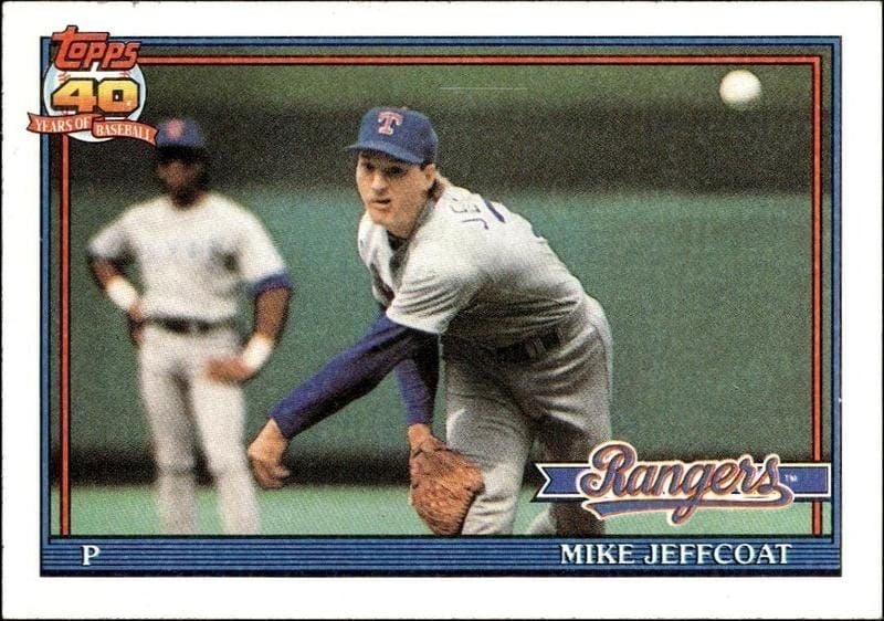 1991 Topps Mike Jeffcoat #244 trading card