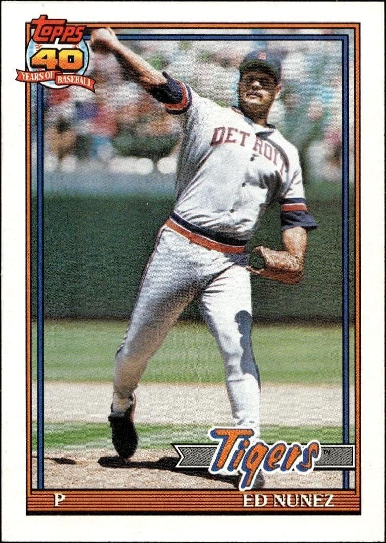 1991 Topps Ed Nunez #106 trading card