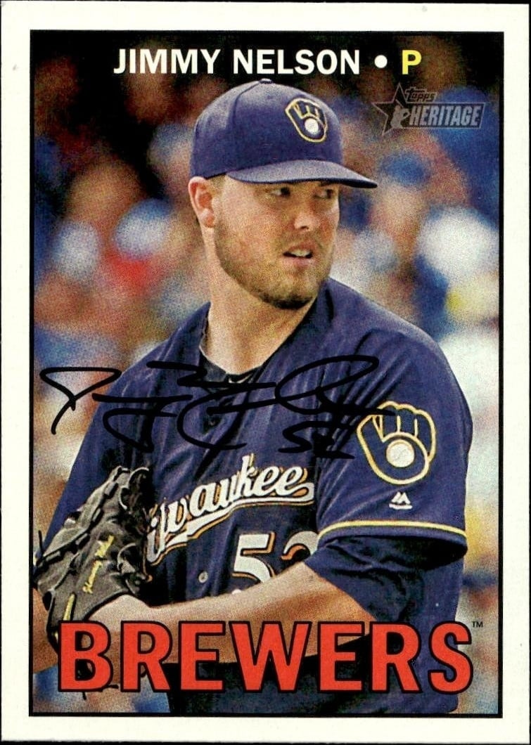 2016 Topps Heritage High Number Jimmy Nelson #595 trading card