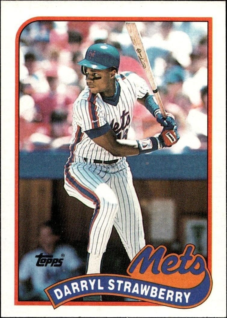 1989 Topps Darryl Strawberry #300 trading card