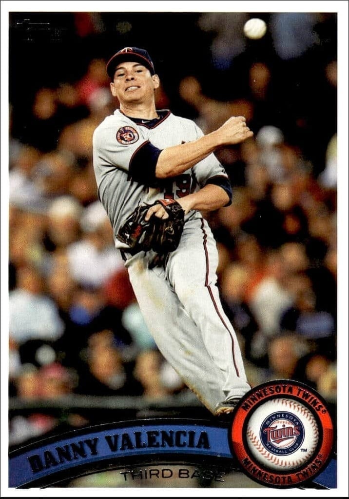 2011 Topps Series 2 Danny Valencia #390 trading card