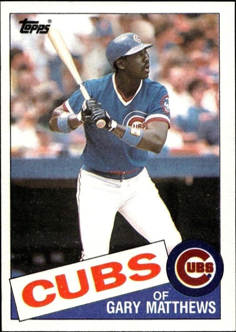 1985 Topps Gary Matthews #210 trading card