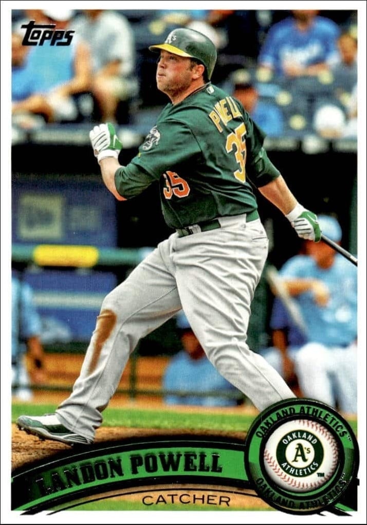 2011 Topps Series 2 Landon Powell #348 trading card