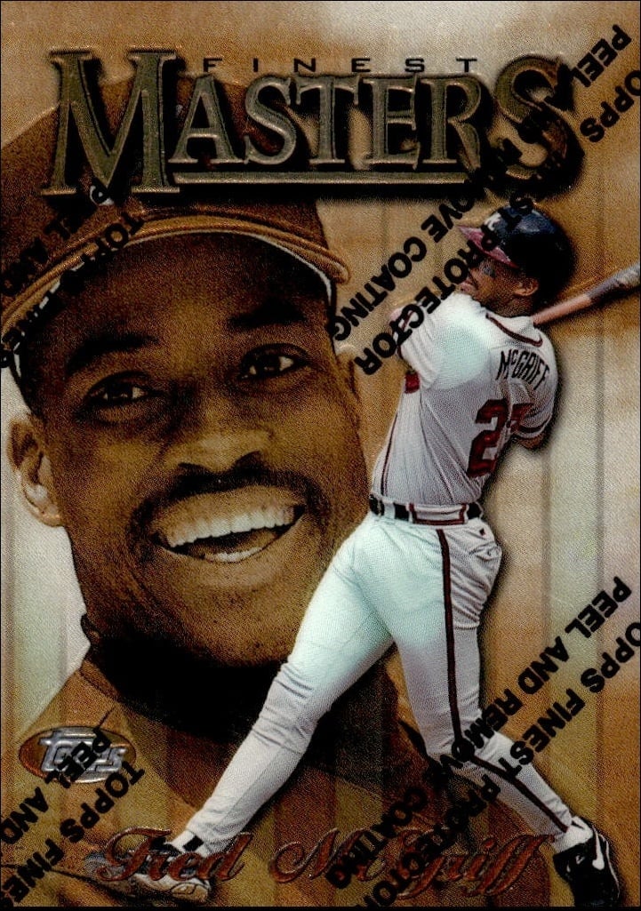 1997 Topps Finest Fred McGriff #186 trading card