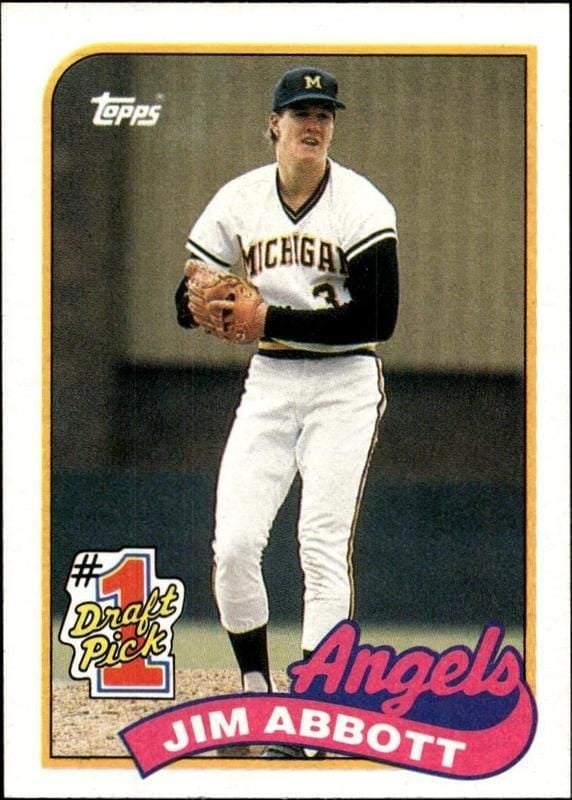 1989 Topps Jim Abbott #573 trading card
