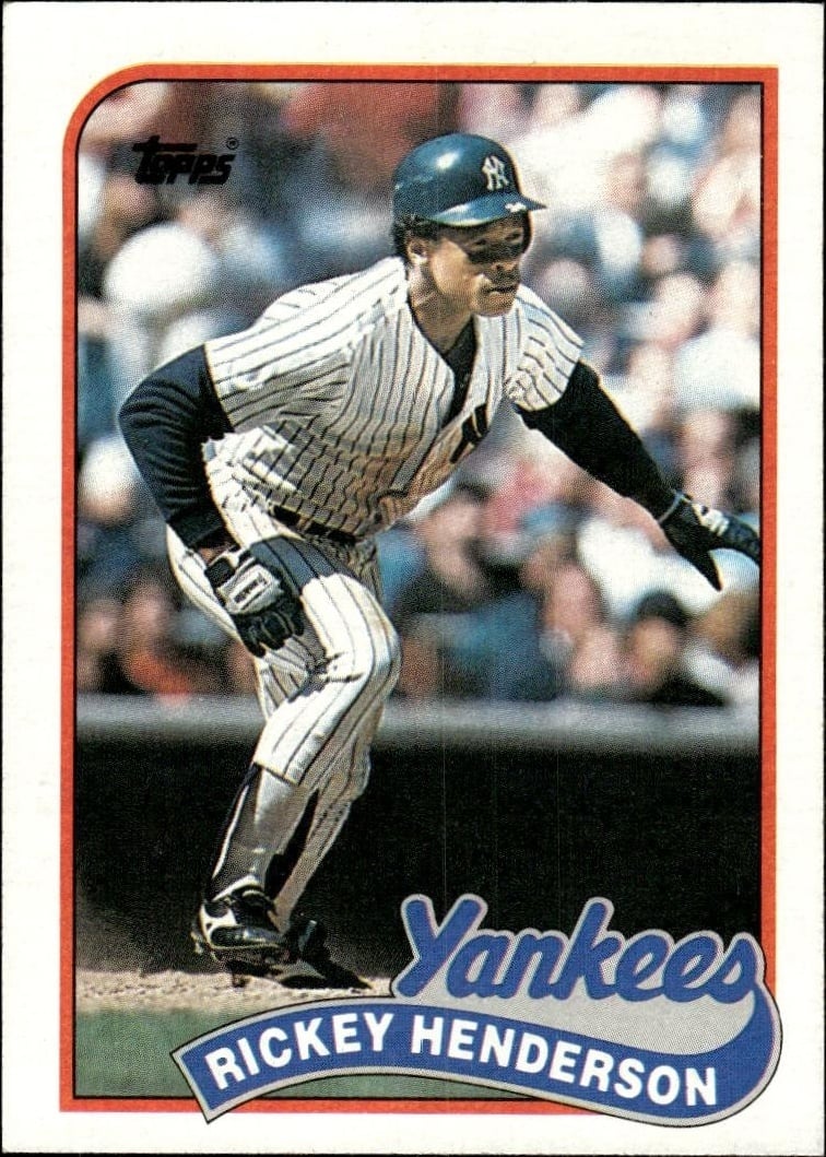 1989 Topps Rickey Henderson #380 trading card