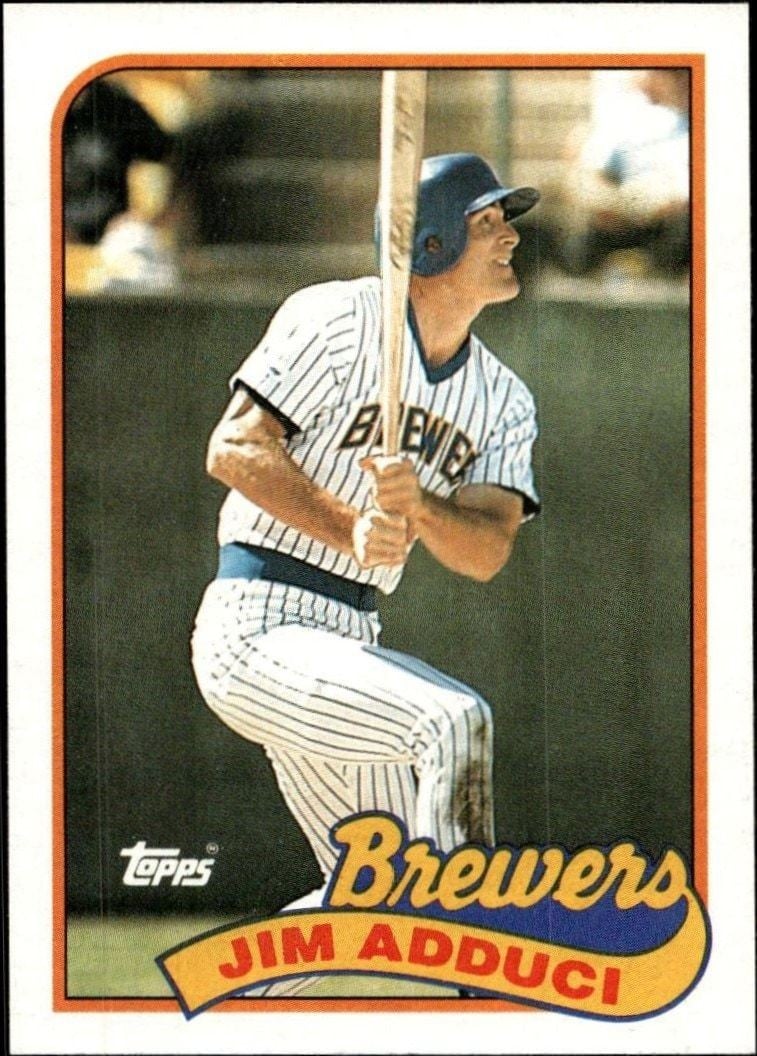 1989 Topps Jim Adduci #338 trading card