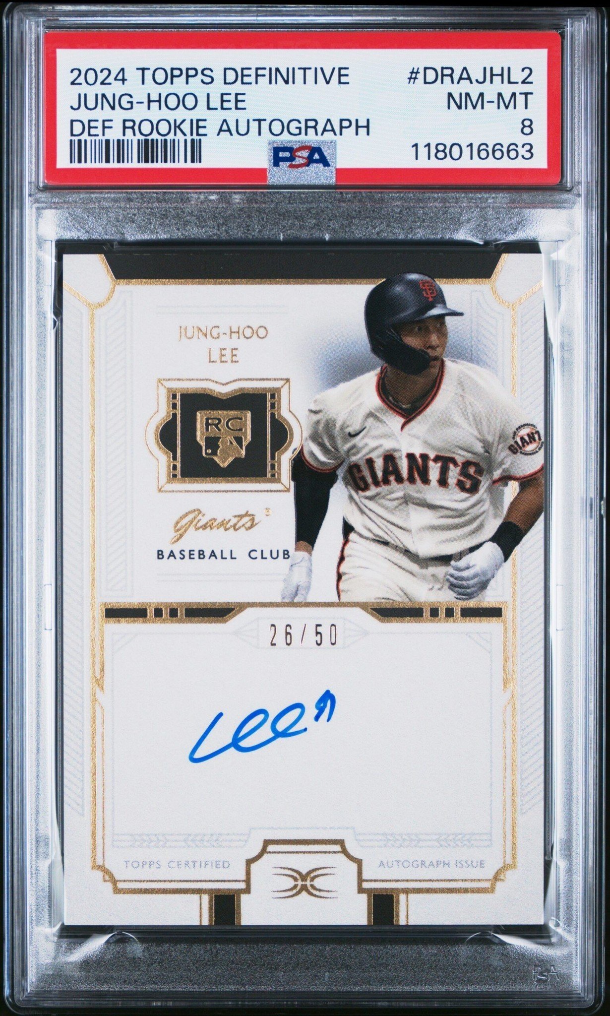 2024 Topps Definitive Collection Jung Hoo Lee #DRA-JHL2 trading card