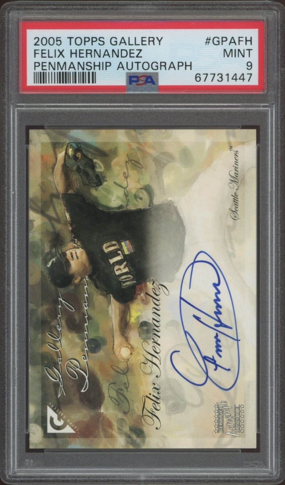 2005 Topps Gallery Felix Hernandez #GPA-FH baseball trading card front