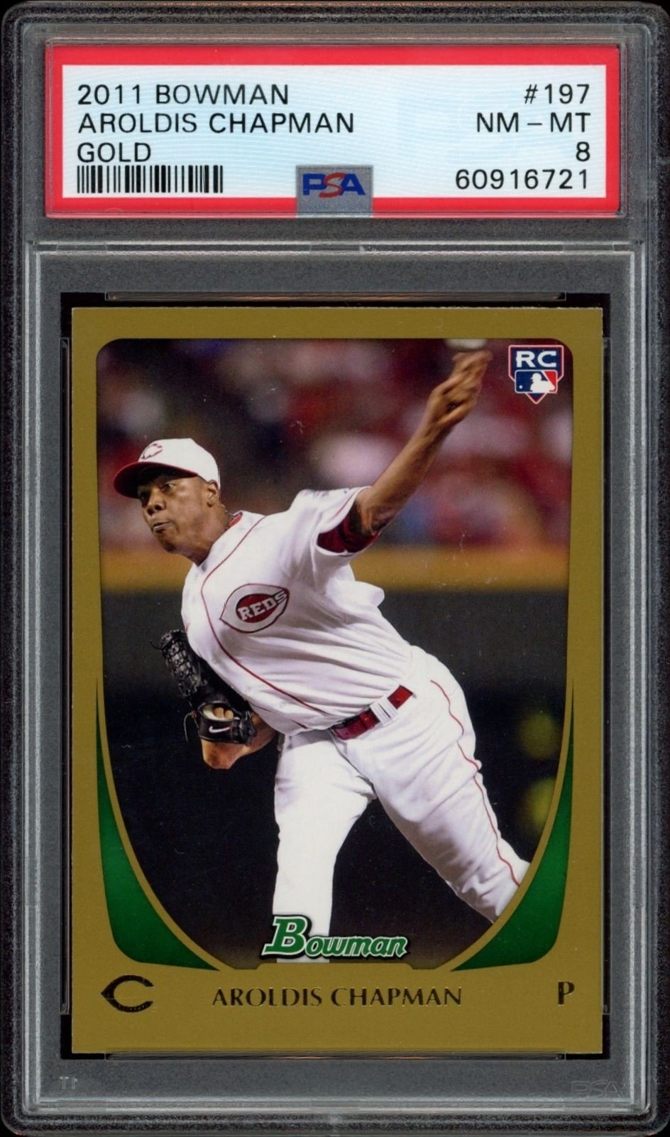 2011 Bowman Aroldis Chapman #197 trading card