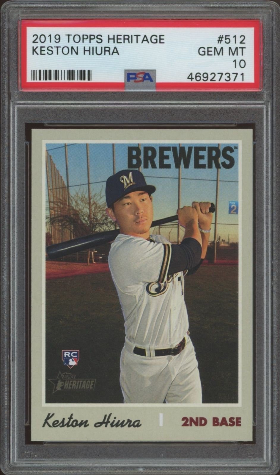 2019 Topps Heritage Keston Hiura #512 baseball trading card front