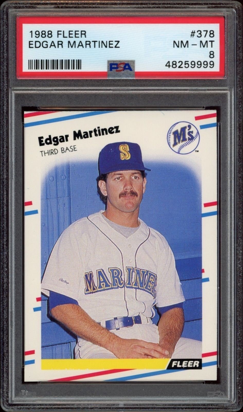 1988 Fleer Edgar Martinez #378 trading card