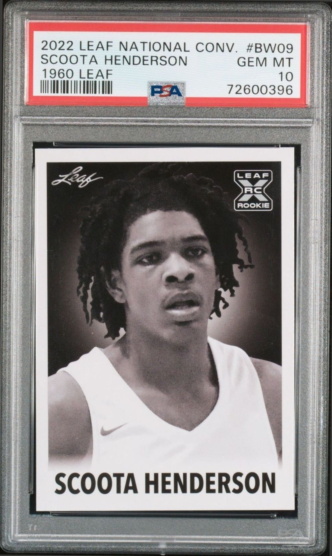 2022-23 Leaf National Convention Scoot Henderson #BW-09 basketball trading card front