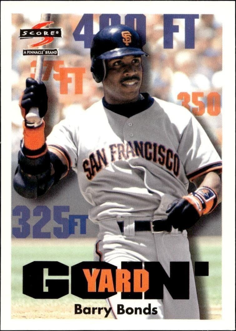 1997 Pinnacle Score Barry Bonds #504 baseball trading card front