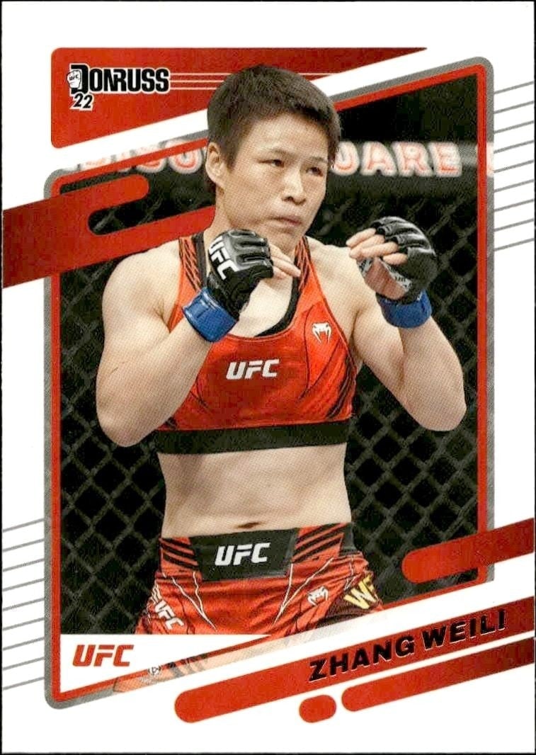 Zhang Weili 2022 Donruss Ufc #100 MMA Trading Card - Front 2022 Donruss Ufc Zhang Weili #100 mma trading card front