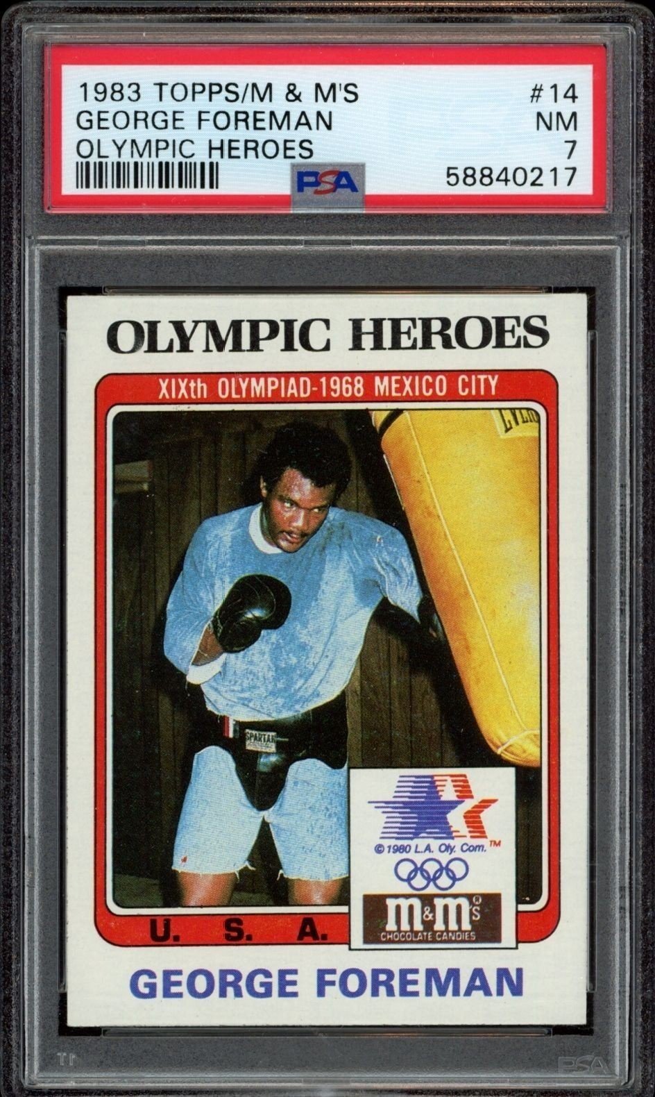 1983 Topps M & M's George Foreman #14 trading card