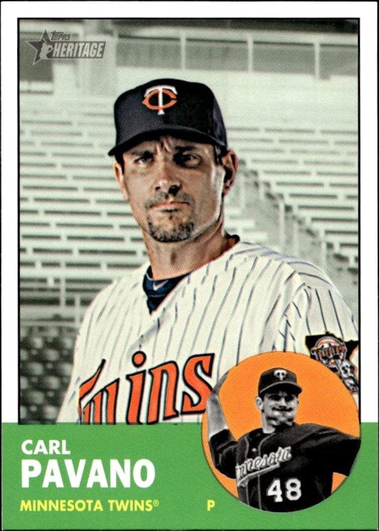 2012 Topps Heritage High Number Carl Pavano #H666 baseball trading card front