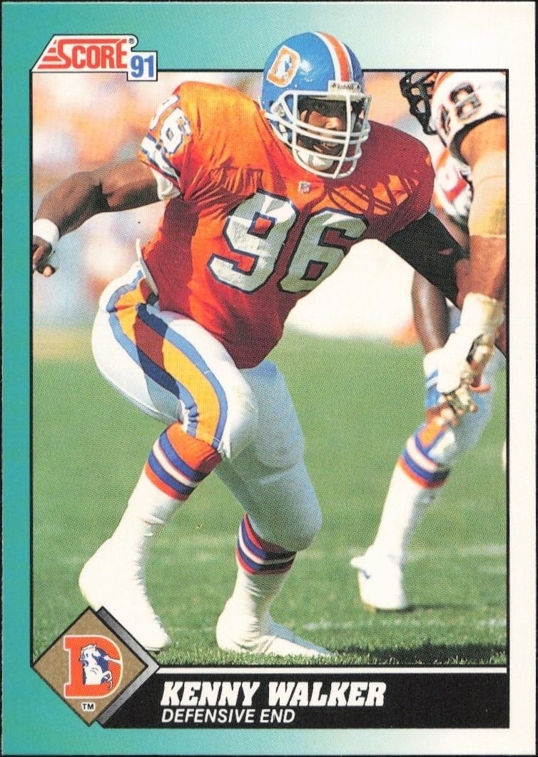 Kenny Walker 1991 Score Supplemental #69T Football Trading Card - Front 1991 Score Supplemental Kenny Walker #69T football trading card front