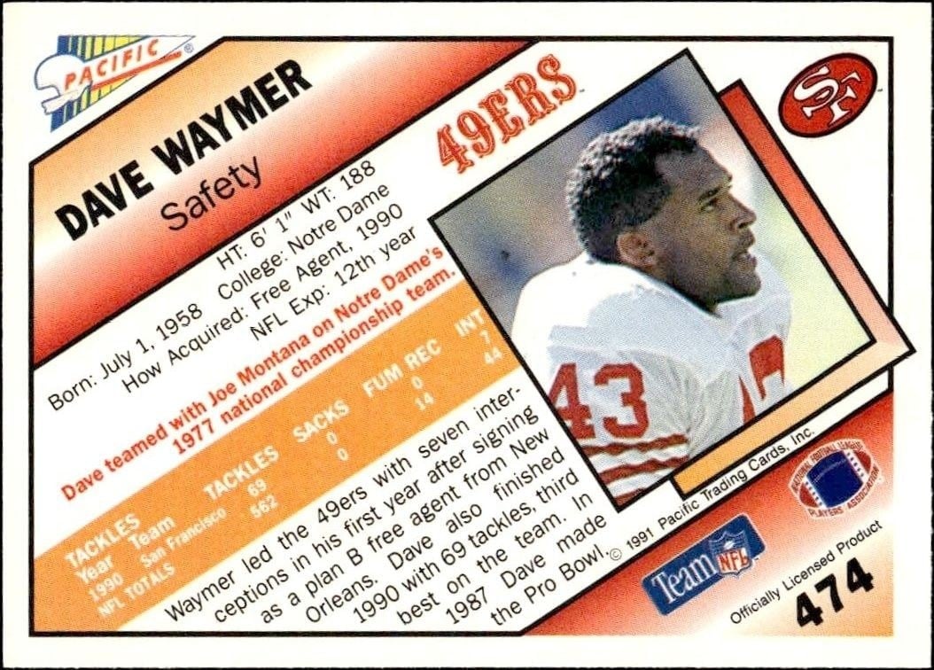 1994 Fleer Kevin Williams #126 football trading card back