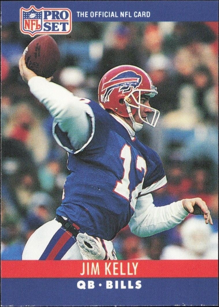 1990 Pro-Set Jim Kelly #40 trading card
