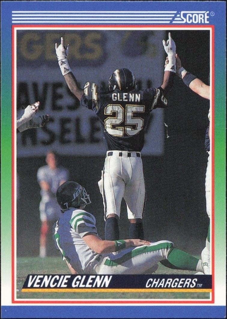 1990 Score Vencie Glenn #394 trading card