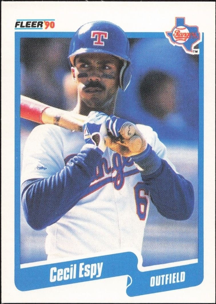 1990 Fleer Cecil Espy #295 trading card